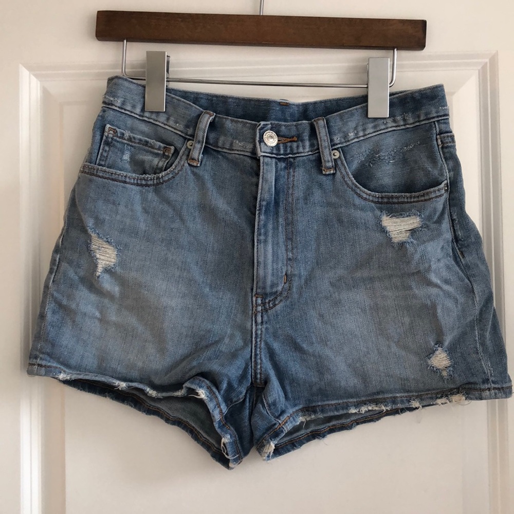 Uniqlo Distressed Jean Shorts